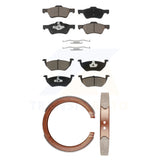 Front Rear Ceramic Brake Pads And Parking Shoes Kit For 2008 Mazda Tribute