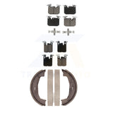 Front Rear Ceramic Brake Pads Parking Shoe Kit For BMW 328i 428i Gran Coupe 230i