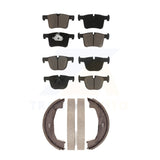 Front Rear Ceramic Brake Pads And Parking Shoes Kit For BMW 428i Gran Coupe