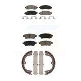 Front Rear Ceramic Brake Pads And Parking Shoes Kit For Nissan Pathfinder Xterra