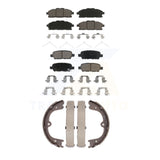 Front Rear Ceramic Brake Pads And Parking Shoes Kit For Nissan Quest