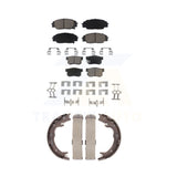 Front Rear Ceramic Brake Pads And Parking Shoes Kit For 2000-2006 Honda S2000