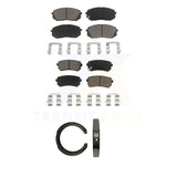 Front Rear Ceramic Brake Pads & Parking Shoes Kit For 2012-2013 Kia Sportage FWD