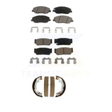 Front Rear Ceramic Brake Pads Parking Shoes Kit For Kia Sedona Hyundai Entourage