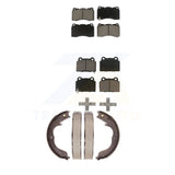 Front Rear Ceramic Brake Pads And Parking Shoes Kit For Mitsubishi Lancer