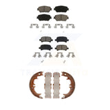 Front Rear Ceramic Brake Pads And Parking Shoes Kit For Toyota Camry