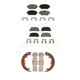 Front Rear Ceramic Brake Pads And Parking Shoes Kit For Toyota Camry