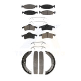 Front Rear Ceramic Brake Pads And Parking Shoes Kit For Jeep Grand Cherokee
