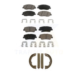 Front Rear Ceramic Brake Pads And Parking Shoes Kit For Hyundai Santa Fe XL 3.3L