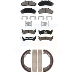 Front Rear Ceramic Brake Pads & Parking Shoe Kit For Ford Explorer From 01 02