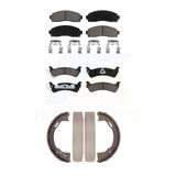 Front Rear Ceramic Brake Pads And Parking Shoes Kit For Ford Explorer Sport Trac