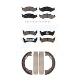Front Rear Ceramic Brake Pads And Parking Shoes Kit For Jeep Grand Cherokee