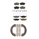 Front Rear Ceramic Brake Pads And Parking Shoe Kit For Chrysler PT Cruiser Dodge