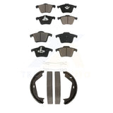 Front Rear Ceramic Brake Pads And Parking Shoes Kit For Volvo XC90