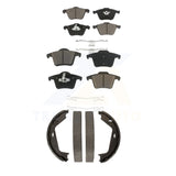 Front Rear Ceramic Brake Pads And Parking Shoes Kit For Volvo XC90