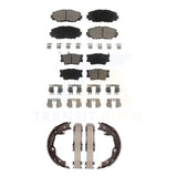 Front Rear Ceramic Brake Pads And Parking Shoes Kit For Toyota RAV4 Lexus HS250h
