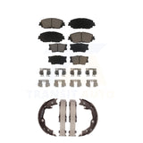 Front Rear Ceramic Brake Pads And Parking Shoes Kit For Toyota Camry