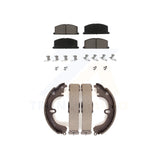 Front Rear Ceramic Brake Pads And Drum Shoes Kit For Toyota Corolla Celica Camry