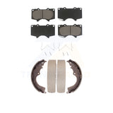 Front Rear Ceramic Brake Pads And Drum Shoes Kit For Toyota Tacoma