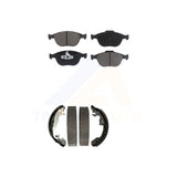 Front Rear Ceramic Brake Pads And Drum Shoes Kit For Ford Focus SVT