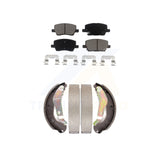 Front Rear Ceramic Brake Pads And Drum Shoes Kit For 2018-2020 Chevrolet Sonic