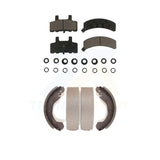 Front Rear Ceramic Brake Pads Drum Shoes Kit For Chevrolet C1500 K1500 GMC Tahoe