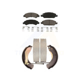 Front Rear Ceramic Brake Pads And Drum Shoe Kit For Chevrolet Silverado 1500 GMC