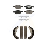 Front Rear Ceramic Brake Pads And Drum Shoes Kit For Ford Focus