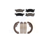 Front Rear Ceramic Brake Pads And Drum Shoes Kit For Chevrolet Astro GMC Safari