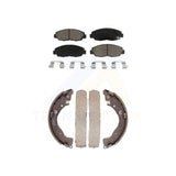 Front Rear Ceramic Brake Pads And Drum Shoes Kit For Honda Civic Insight