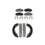 Front Rear Ceramic Brake Pads And Drum Shoes Kit For Honda Accord Civic