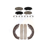 Front Rear Ceramic Brake Pads And Drum Shoes Kit For Honda Civic