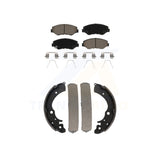 Front Rear Ceramic Brake Pads And Drum Shoes Kit For Honda Accord Fit