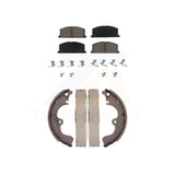 Front Rear Ceramic Brake Pads And Drum Shoes Kit For Toyota Tercel Paseo