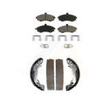 Front Rear Ceramic Brake Pads And Drum Shoes Kit For Hyundai Elantra