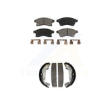 Front Rear Ceramic Brake Pads And Drum Shoes Kit For Chevrolet Cruze Limited
