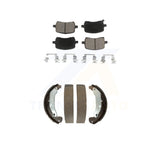 Front Rear Ceramic Brake Pads Drum Shoes Kit For Chevrolet Cobalt Saturn Ion HHR