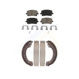 Front Rear Ceramic Brake Pads And Drum Shoes Kit For Toyota Corolla