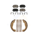 Front Rear Ceramic Brake Pads And Drum Shoes Kit For Toyota Corolla