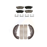 Front Rear Ceramic Brake Pads Drum Shoes Kit For Chevrolet Tracker Suzuki Vitara