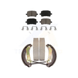 Front Rear Ceramic Brake Pads And Drum Shoes Kit For Chevrolet Malibu Pontiac G6