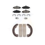 Front Rear Ceramic Brake Pads Drum Shoe Kit For Chevrolet Pontiac Grand Am Alero
