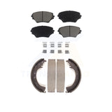 Front Rear Ceramic Brake Pads And Drum Shoes Kit For 2001-2002 Toyota RAV4