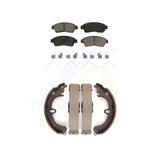 Front Rear Ceramic Brake Pads And Drum Shoes Kit For 1994-1997 Toyota Celica ST