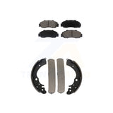Front Rear Ceramic Brake Pads And Drum Shoes Kit For Honda Accord CR-V