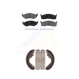 Front Rear Ceramic Brake Pads & Drum Shoes Kit For 1995-1997 Neon Dodge Plymouth