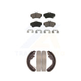 Front Rear Ceramic Brake Pads And Drum Shoes Kit For 2003-2005 Dodge Neon SRT-4