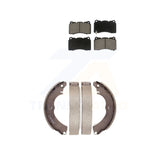 Front Rear Ceramic Brake Pads And Drum Shoes Kit For Mitsubishi Lancer