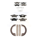 Front Rear Ceramic Brake Pads Parking Shoe Kit For Ford Expedition From 03 19 02