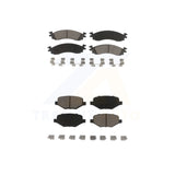 Front Rear Ceramic Brake Pads Kit For 2010-2012 Ford Taurus SHO